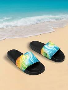 1 Pair Custom Women's Sandals, Personalized Customized Photo Design, Custom Soft Sole Sandals, Home Slippers, Suitable For Indoor, Outdoor And Bathroom Garden, Spring And Summer Sandals, Customized Gift For Mom/Dad/Her/Him/Girlfriend/Boyfriend/Wife/Husband/Friend - Multicolor - View 5
