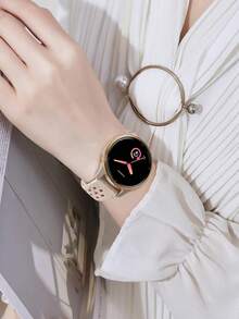 20mm 透氣柔軟矽膠運動手錶錶帶，相容 Galaxy Watch 7 6 5 4 40mm 44mm/5 Pro/6 Classic 47mm/Watch 4 Classic/Active 2, 45mm/Watch 3/Watch 4 Classic 42mm 46mm Watch 6 47mm 43mm，波西米亞風防水替換錶帶，相容 Honor，男女通用 - Starlight - 查看 9