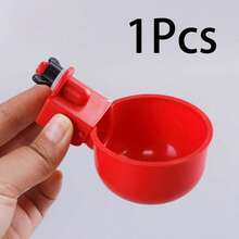 5pcs Automatic Poultry Drinking Bowl, Red Plastic Chicken Waterer Set - Duck, Geese, Turkey, Rabbit Watering System, Self-Filling Waterer Without Power, Suitable For Farm Animals - Red - View 11
