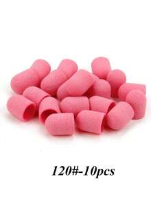 GGJOYO 10pcs 10*15Nail Sanding Caps Or Rubber Manicure Pedicure Cutter Nail Art Sanding Bands UV Gel Polish Remover Nails Tool