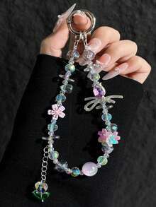 New Handmade Bead Tulip Phone Lanyard, Creative Phone Pendant Holder, Anti-Drop Anti-Scratch, Versatile Design - Multicolor - View 8