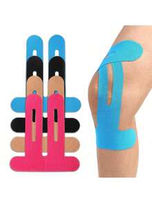 6 Pcs Multi-Color Knee Sports Tape, Suitable For Knee Pre-Cut Muscle Tape, Practical For Marathon Running, Football And Basketball. Gym Accessories Sales Sports Tape - Multicolor - View 1