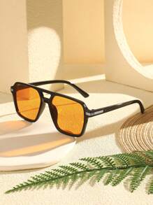 1 Pair Fashion Women's Aviator Fashion Glasses. Suitable For Parties, Birthday Gatherings, Outings, Driving, Beach Vacations, Festivals, Women Accessories