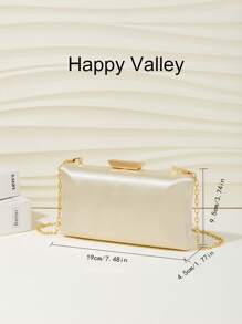 Minimalist Faux Silk Evening Clutch, Fashionable And Elegant Handbag With Metal Chain, Suitable For Parties, Romantic Weddings, Formal Occasions, Banquets, As A Gift For Women, Valentine's Day Gift