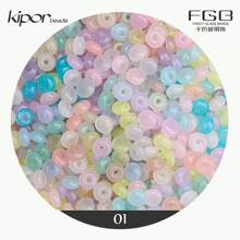 50 peças de 6mm Contas em Forma de Roda de Vidro, Contas Lentilhares, Pingentes de Jade em Formato de Disco, Contas de Pedra Ábaco em Disco, Contas Soltas Planas Redondas de Jade Vibrantes para Pulseira, Colar, Brinco, Pingentes de Celular, Suprimentos para Criação de Joias