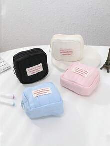 2/1 件时尚卫生巾收纳袋，防水化妆品旅行包，零钱包，青少年女孩和女士现金袋 - 完美的经期包！Lingge Pu 防水收纳袋，五种颜色可供选择，旅行必备品，假期，暑假，返校，学校用品包，女士旅行包，化妆包，旅行 - 彩色 - 查看 3