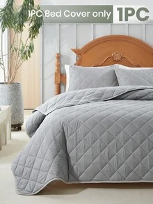 1 件夏季床罩、床上用品、舒适凉爽的被子、灰色斜格子夏季被子、空调被、柔软透气的床上用品、舒适亲肤的薄被子、房间装饰、适合单人床、全尺寸床、特大号床、大号床所有尺寸床、适合夏季、卧室宿舍用柔软轻便床罩、家纺、可机洗、完美的节日礼物、返校季、秋季装饰、秋季装饰、房间装饰 - 灰色 - 查看 2