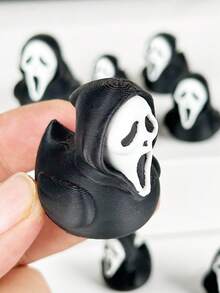 1 Inch Micro Creepy Duck, Tiny Mini Grim Reaper Duck, Ghost Duck Model, Mini Decor Figurine, Easter Gift, Birthday Surprise, Dark Magic Garden Decor, Dollhouse Accessory, Prank, Quirky Resin, Halloween Spooky Duck, 3D Printed Ornament, Christmas Decoration, New Year Desktop Accessory - Multicolor - View 2