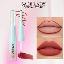 Sace Lady Delineador De Labios 2 En 1 Mate Suave Y Duradero - 05 Rubí Flush - Ver 3