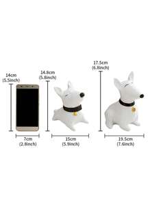 1 Peça Figura Decorativa de Resina em Forma de Cachorro, Decoração em Estilo Cartoon, Adequado para Decoração de Casa, Quarto, Hotel, Restaurante, Presente de Formatura, Lembrança de Casamento, 2 Tamanhos Disponíveis