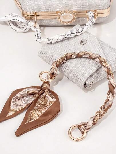 1 pieza Correa de repuesto - Correa para el hombro de cadena, Correa para bolsa de almuerzo, Correa para pañuelo estampado, Pulsera tejida a mano