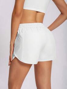 3pc/2pc/1pc 2 In 1 Women's Outdoor Sports Shorts, Spring And Summer Portable Mesh Double Pocket Women's Casual Shorts, Suitable For Gym, Outdoor Cycling, Hiking, Women's Shorts, High Quality Choice - 白色 - 查看 7