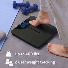 Health O Meter LCD Carbon Fiber Digital Body Weight Scale, 400lb Capacity - Grey - View 4