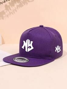 1 件男士嘻哈帽双“NY”印花时尚棒球帽可调节四季平檐帽街头风格帽子男女通用帽 - 彩色 - 查看 12