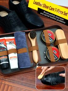 IKI Shoe Polish And Care Set 7 Piece - Men's And Women's Shoe Polish Set, Brown, Black, Neutral Shoe Polish Set - màu đen - Xem 4