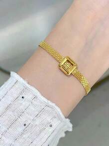 1 Stück Edelstahl Mode Retro Minimalismus Armband