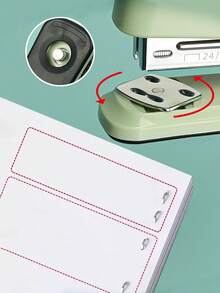 1pc Solid Color Office Stapler, Lightweight & Effortless Stapler, Multi-Function Binding Machine, Durable Stapler For Students,Back To School,School Supplies - Multicolor - View 8