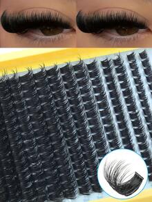 280/224簇单根睫毛册 大容量 60D+80D+100D 10-18毫米混合长度簇睫毛加长增厚蓬松睫毛初学者DIY睫毛延长套装 居家自戴分段睫毛持久睫毛束睫毛 - D - 查看 12