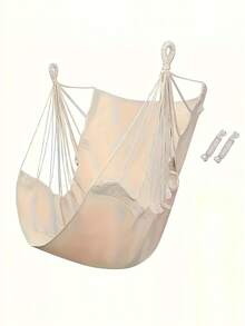 1pc Indoor/Outdoor Hanging Chair Swing Hammock Stool Chair, Extra Long Thickened Slouchy Rocking Chair For College Dorm Room, Comfortable Fabric, Machine Washable, Suitable For Home, Bedroom, Patio - Multicolor - View 4