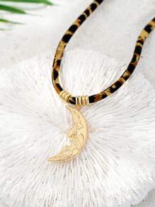 1 pièce Collier de plage d'été Pendentif Soleil Rayonnant Collier à Cordon Vie Marine Crabe Homard Poisson Colliers Style Vacances Bohème Bijoux pour Femmes