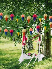 4pcs/8pcs Random Mixed Colorful Plush Ice Cream & Honeycomb Ball Keychains/Bag Charms - Multicolor - View 11