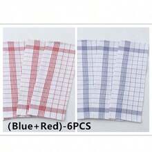 4/6/8/12 Pcs Rags, 2 Colors Kitchen Tea Towels, Creative Napkin Classic Plaid Rectangular Cotton And Linen Fabric Home Kitchen Fabric Napkin Placemat Tea Towel Home Supplies Grid KitchenTowels,Fabric Stripes And Checkered Kitchen Towels, - Multicolor - View 16