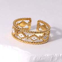 1 pièce Bracelet en acier inoxydable à la mode et simple style Ins, avec fleur à 5 feuilles en zirconium, convient pour les sorties, les fêtes et le travail