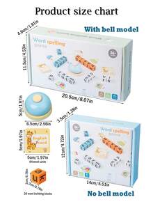 Barns tidig utbildning Engelska kort Ordstavning Spel Bokstavigenkänning Matchande byggstenar Kampspel Pedagogiska leksaker - Multifärgad - Visa 3
