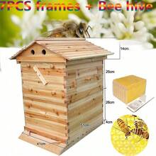 Upgrade 7X Auto Flowing Honey Hive Beehive Frames + Beekeeping Brood 2 Layer Box House - 棕色 - 查看 5