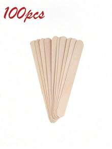 200/100/50/10 pezzi Bastoncini in legno naturale per rimozione dei peli con precisione - Bastoncini in legno per rimozione dei peli del corpo, Applicatore spatola in legno per rimozione dei peli, Bastoncini in legno naturale per applicazione della cera, Spatola applicatore in legno per cera, Ideale per uso in spa e a casa, Spatola per rimozione dei peli estiva
