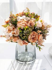 1/3 Stücke künstliche Pfingstrosen Mischblumen für Hochzeitsdekoration, Brautjungfernblumen, Schuldekorationen, Wohnzimmer-, Schlafzimmer-Vasedekorationen, Garten Outdoor Festivalparty, Geburtstagsfestdekoration
