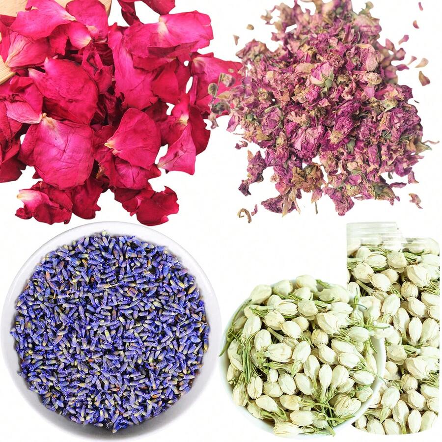 1pc 30g/60g/90g/150g Dried Flowers & Plants Assortment Pack, Lavender, Rosemary, Rose Petals, Lemon Slices, Figs, Handmade Candle Making, Aromatherapy, DIY Craft Supplies, Decorative Accents - Handmade Candle Making (1 Item) - View 1