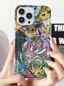 pokemon 1pc Pokemon Minimalist Soft Phone Case, Compatible With Galaxy S22/S23/S24 Ultra, Compatible With IPhone 13/14/15/16 Pro, Original Hand-Drawn Soft Shell Anti-Fall Protective Cover, Girlfriend GiftCompatible With IPhone For Holiday