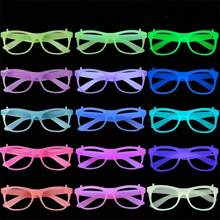 10 Peças Óculos Luminosos de Estilo Aleatório com Tema de Duende - Cores Fluorescentes Sem Necessidade de Baterias, Óculos de Festa de Plástico Durável para Halloween, Natal, Aniversário, Ano Novo, Dia dos Namorados e Eventos de Verão, Acessórios de Halloween, Óculos Festivos, Óculos Coloridos, Óculos Brilhantes