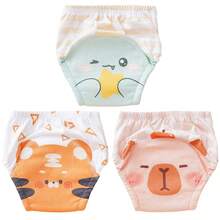 5pcs/Pack Baby Washable Potty Training Pants With Printed Patterns, Reusable Baby Underwear For Toilet Training, Suitable For Newborn, Toddler Boys And Girls