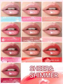 CATKIN丰唇蜜，保湿润色，令双唇更显丰盈，不粘腻，光泽妆效，持久保湿 C05 巧克力琥珀色 - C05 Chocolate Amber - 查看 9