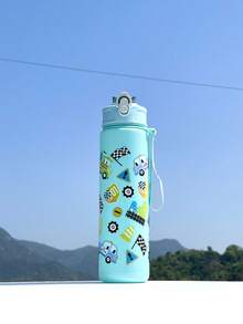 Bình nước trẻ em, Khủng long, Cầu vồng, 1 Bình nước thể thao dễ thương có họa tiết động vật hoạt hình - 800 ml, Cốc có ống hút, Có quai xách, Chống rò rỉ, Chống sốc, Di động - Thích hợp cho du lịch, Hoạt động ngoài trời, Học sinh, Mẫu giáo và Thực tế cho Trường học - Nhiều màu - Xem 6