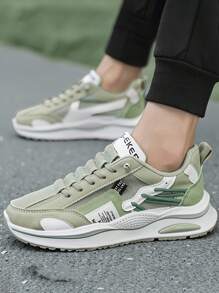 Herren Schnürschuhe mit Stoßdämpfung und rutschfester Sohle für Sport, Marken Design - Strapazierfähige und bequeme Outdoor Laufschuhe für Training und Fitness, geeignet für legeren Sport