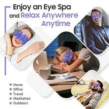 Steam Eye Mask 10 Packs Heated Eye Mask Self Heating Disposable SPA Warm Compress For Eyes Sleep Mask Soothing Moist Heat Eye Masks Travel Essentials Relaxation Gifts Lavender Scent W10 - as pic - View 6