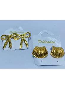 KITS OF 2 PAIRS OF PLATED EARRINGS - KIT 08 - View 2