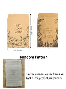 50/100pcs Small Resealable Seed Envelopes,Brown Kraft Paper Seed Packets Envelopes For Flower Vegetable Seed Storage,Seed Organizer(8*6CM/3.15*2.36Inch) - Brown - View 11