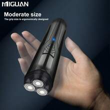 Electric Shaver, Rechargeable Mini Portable Shaver, Intelligent Floating Shaver, The Choice Of Gift For Men, Father's Day Gift Battery Capacity 500mAh - Black - View 9