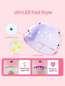 Professional Nail Salon Set, Includes UV/LED Nail Lamp (3 Timer Settings, LCD Display), Gel Curing Machine, Electric Nail Drill, Nail Files, Home & Salon Manicure Tool Kit