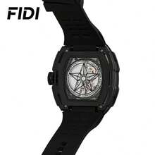 1pc FIDI Brand Men's Mechanical Watch, Luxury Dial, Automatic Movement, Water Resistant Calendar, Silicone Strap, Stainless Steel Case - one-size - View 8