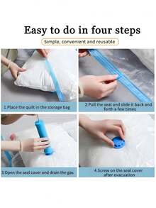 1/11件真空密封储物袋，真空拉链袋，节省空间的行李袋，旅行压缩袋，可折叠服装整理袋，衣柜衣物收纳袋，床上用品，冬装 - 防潮，防蛀，旅行收纳袋，衣物整理袋，家用行李袋 - 彩色 - 查看 3