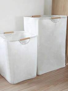 1 件亚麻脏衣篮，可折叠手提布艺洗衣篮，家用脏衣篮，适用于卧室/浴室，可折叠娃娃/储物篮，大容量