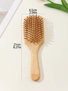 竹制椭圆按摩气垫梳，竹制发刷，天然木防静电梳，头皮梳理气垫造型工具，气垫发刷，加厚竹制顺发梳，按摩头皮，女士发刷/梳子，返校季，旅行度假必备，女士美发配件，发刷套装，梳子，卷发梳，顺发梳，女士发刷，头发，旅行，美发产品，美发工具，美发用品，理发师，理发配件，理发店，美发设备