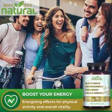 Why Not Natural 4-In-1 Herbal Supplement – Organic Black Maca Root, Ashwagandha, Fenugreek & Panax Ginseng – Supports Hormone Balance, Energy, Vitality & Stress Relief – For Men & Women (Pakc Of 1) - 1 chai - Xem 4