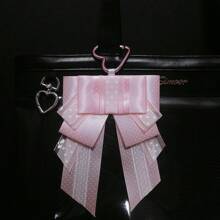 Millennium Style Wave Point Bow Bag Pendant-Star Chasing Girl And Boy Bag Decoration Pendant- Badge Bag Accessories - Original Versatile Badge Support Ita Bag Accessories Bow-Lolita Decorative Headpiece Edge Clip