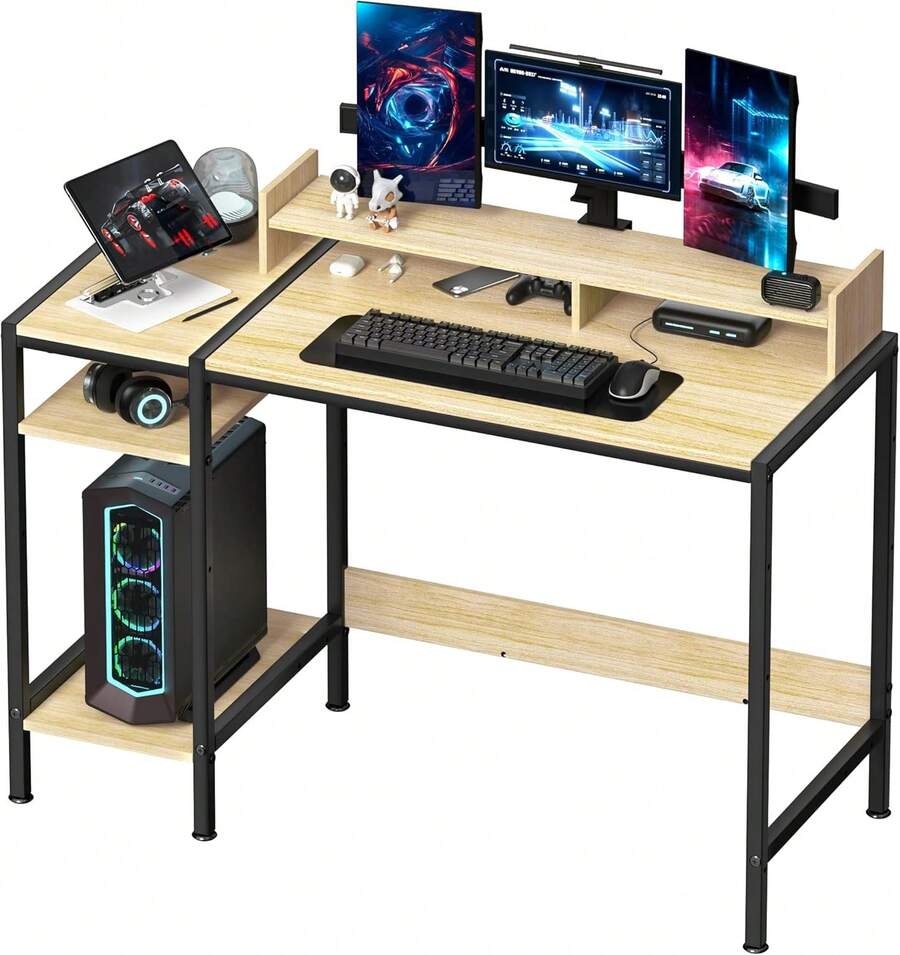 MINOSYS Computer Desk - 32 Inch Home Office Desk With Storage, Gaming ...